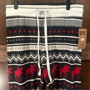 Lazy One Red and Black Moose Pajama Pants